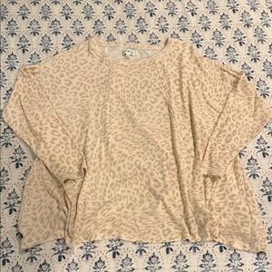 Wonderly Beige Leopard Print Sweatshirt